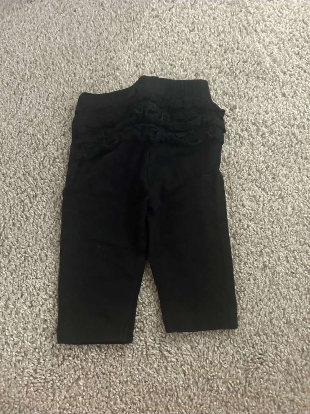 Children’s Place 0-3 Month Black Ruffled Leggings - Picture 2 of 2